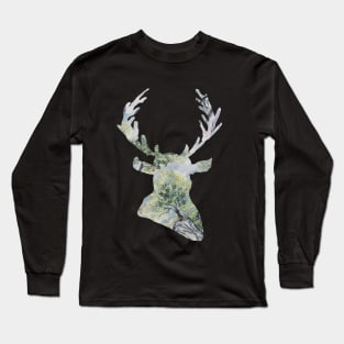 Deer Forest Head Long Sleeve T-Shirt